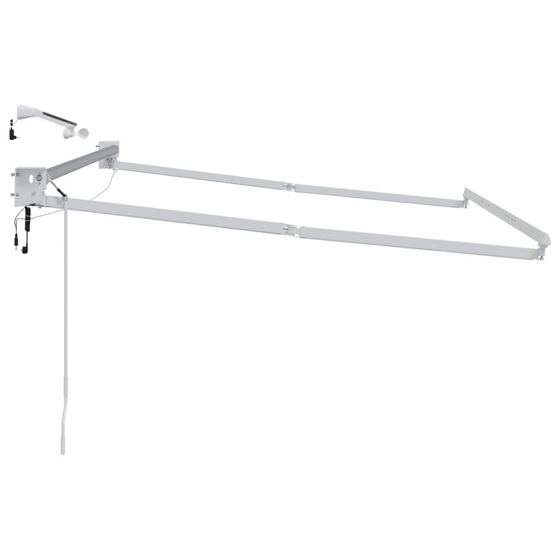 Elektryczna rama markizy składanej Biały 3 x 2 m Aluminium