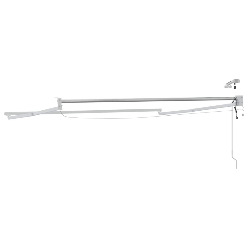 Elektryczna rama markizy składanej Biały 3,5 x 2,5 m Aluminium