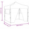 Namiot Imprezowy Antracyt 200 x 200 x 315 cm Materiał Oxford