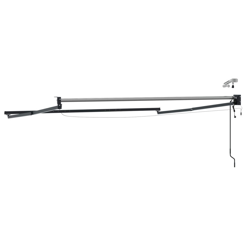 Elektryczna rama markizy składanej Antracyt 2,5 x 2 m Aluminium