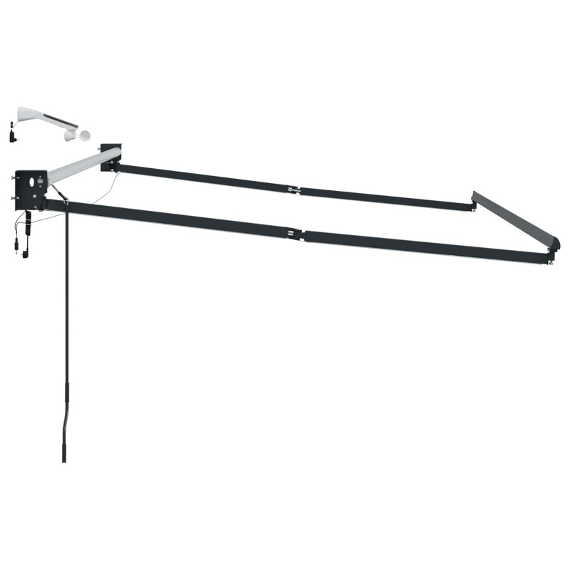 Elektryczna rama markizy składanej Antracyt 3 x 2,5 m Aluminium