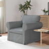 Sofa Jasnoszary 95 x 82 x 80 cm tkanina
