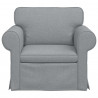 Sofa Jasnoszary 95 x 82 x 80 cm tkanina