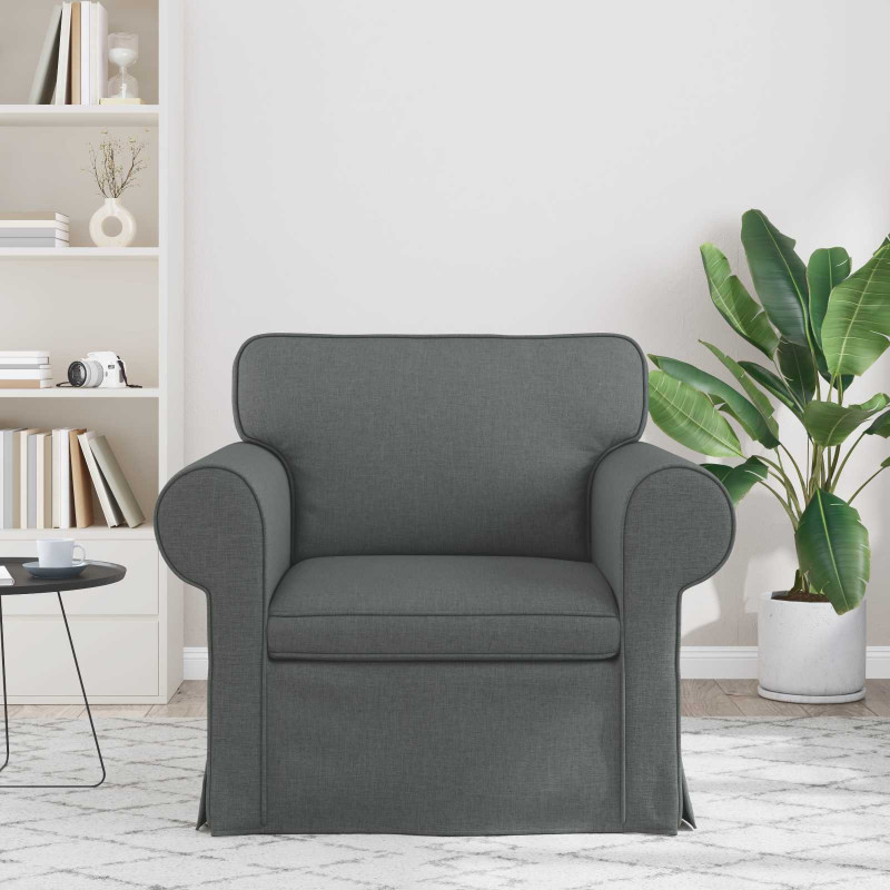 Sofa Ciemnoszary 95 x 82 x 80 cm tkanina