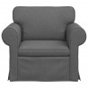 Sofa Ciemnoszary 95 x 82 x 80 cm tkanina