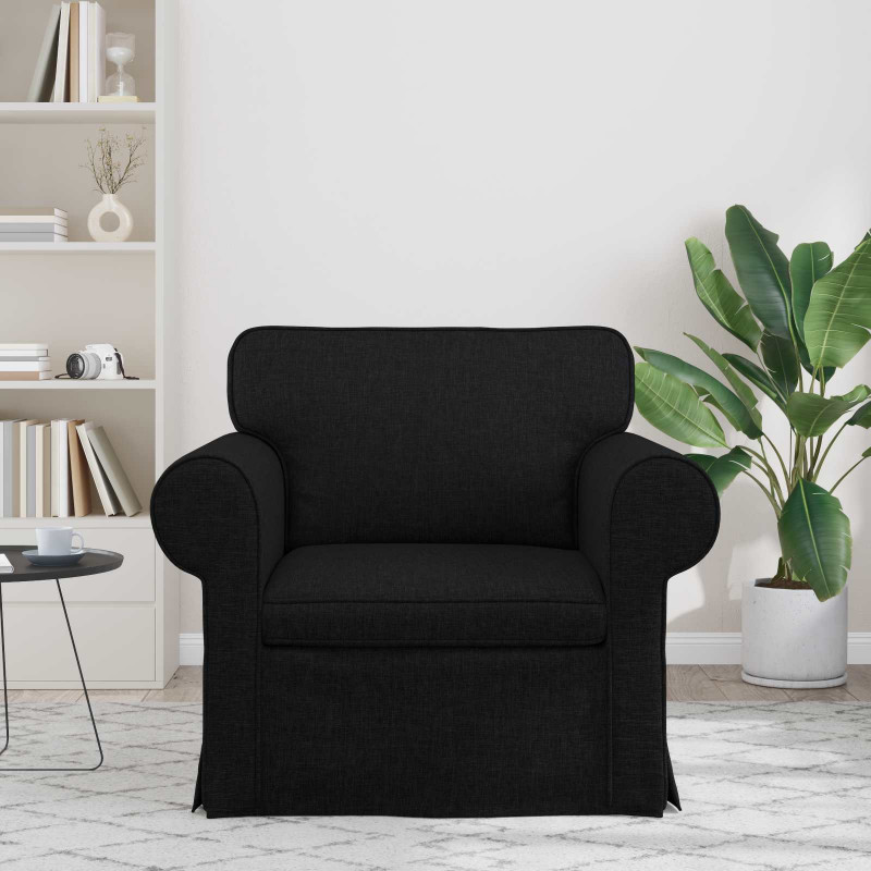 Sofa Czarny 95 x 82 x 80 cm tkanina