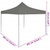 Namiot Imprezowy Antracyt 291 x 291 x 315 cm Materiał Oxford