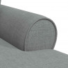 Chaise Lounge z Fartuszkiem z poduszką 3 pcs Jasnoszary tkanina
