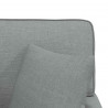 Chaise Lounge z Fartuszkiem z poduszką 3 pcs Jasnoszary tkanina