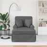 Chaise Lounge z Fartuszkiem 3 pcs Ciemnoszary tkanina