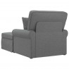 Chaise Lounge z Fartuszkiem 3 pcs Ciemnoszary tkanina