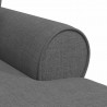 Chaise Lounge z Fartuszkiem 3 pcs Ciemnoszary tkanina