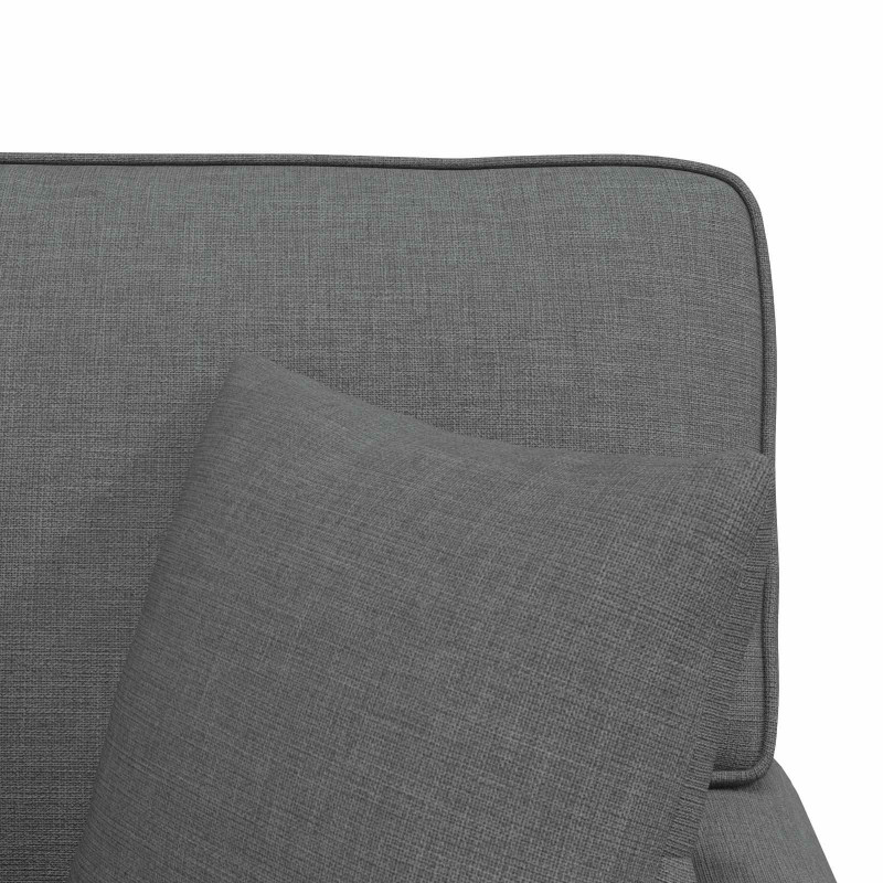 Chaise Lounge z Fartuszkiem 3 pcs Ciemnoszary tkanina