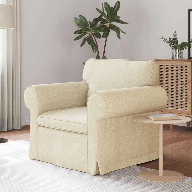 Sofa Kremowy 95 x 82 x 80 cm tkanina