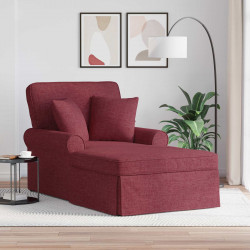 Chaise Lounge z Fartuszkiem 3 pcs Czerwone wino tkanina