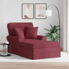 Chaise Lounge z Fartuszkiem 3 pcs Czerwone wino tkanina
