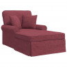 Chaise Lounge z Fartuszkiem 3 pcs Czerwone wino tkanina