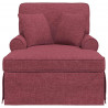 Chaise Lounge z Fartuszkiem 3 pcs Czerwone wino tkanina