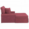 Chaise Lounge z Fartuszkiem 3 pcs Czerwone wino tkanina