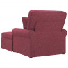 Chaise Lounge z Fartuszkiem 3 pcs Czerwone wino tkanina