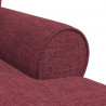 Chaise Lounge z Fartuszkiem 3 pcs Czerwone wino tkanina