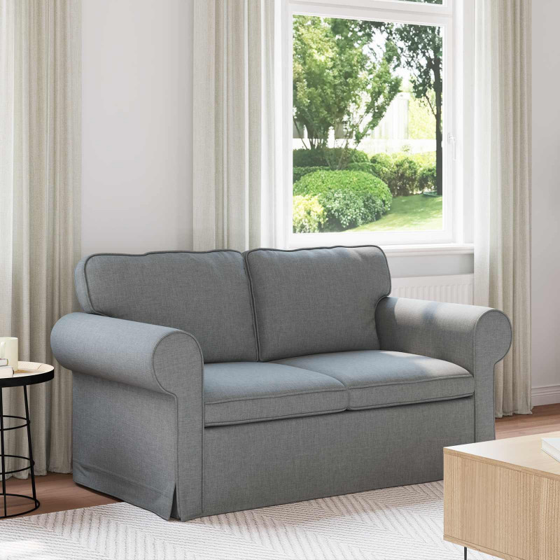 Sofa Jasnoszary 155 x 82 x 80 cm tkanina