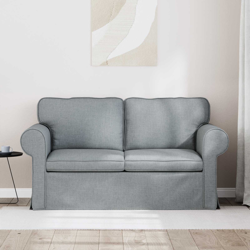 Sofa Jasnoszary 155 x 82 x 80 cm tkanina
