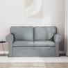 Sofa Jasnoszary 155 x 82 x 80 cm tkanina