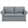 Sofa Jasnoszary 155 x 82 x 80 cm tkanina