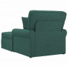 Chaise Lounge z Fartuszkiem 3 pcs Ciemna zieleń tkanina