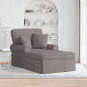 Chaise Lounge z Fartuszkiem 3 pcs Ciemnoszary tkanina