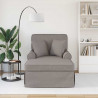 Chaise Lounge z Fartuszkiem 3 pcs Ciemnoszary tkanina