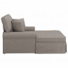 Chaise Lounge z Fartuszkiem 3 pcs Ciemnoszary tkanina