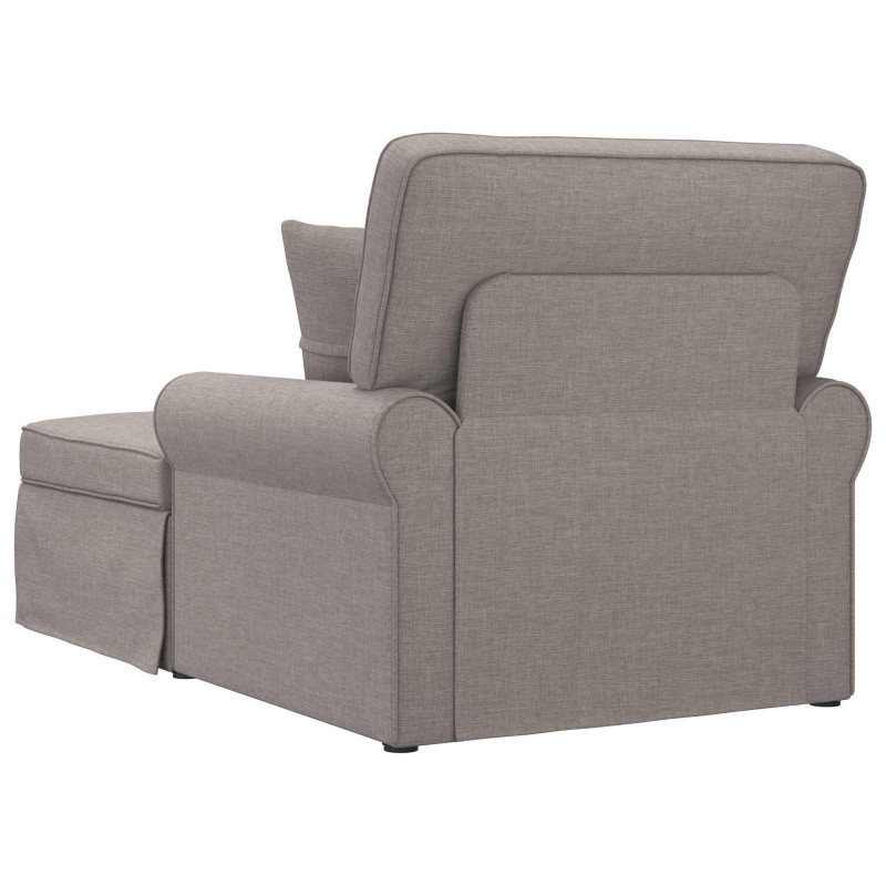 Chaise Lounge z Fartuszkiem 3 pcs Ciemnoszary tkanina