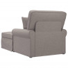 Chaise Lounge z Fartuszkiem 3 pcs Ciemnoszary tkanina