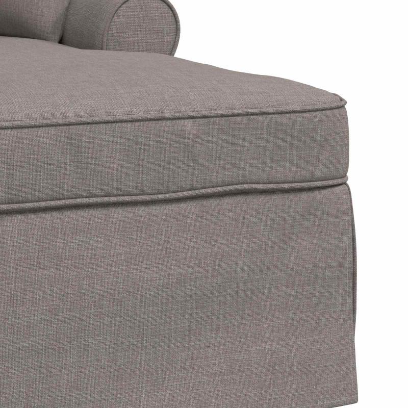 Chaise Lounge z Fartuszkiem 3 pcs Ciemnoszary tkanina