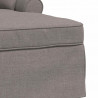 Chaise Lounge z Fartuszkiem 3 pcs Ciemnoszary tkanina