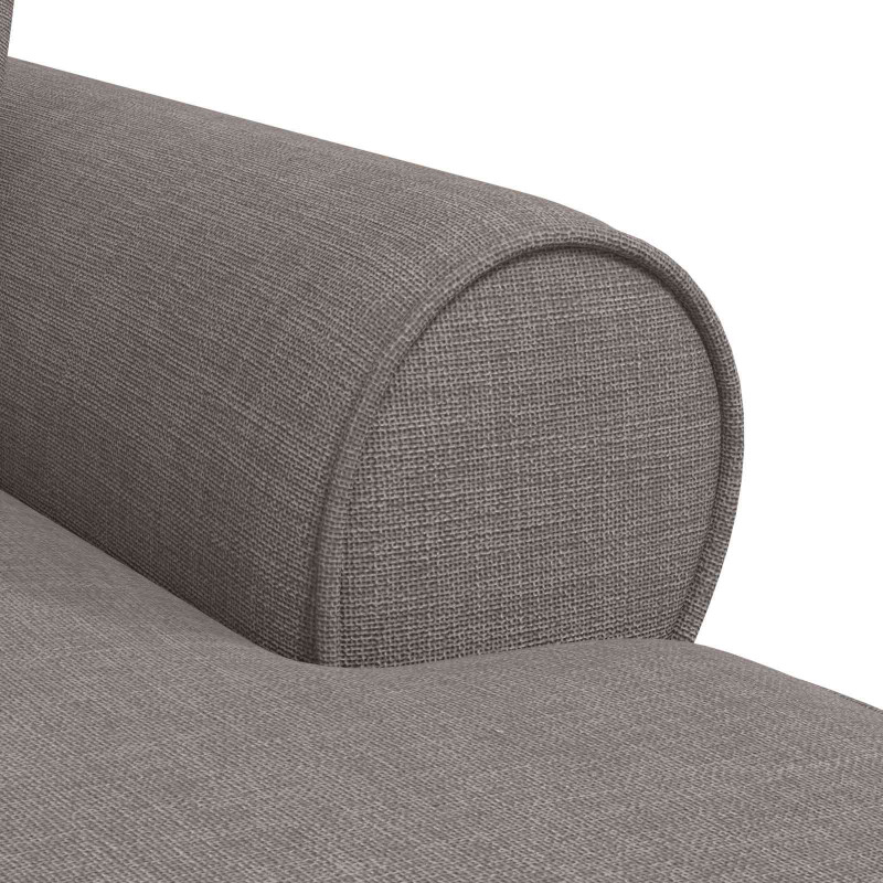 Chaise Lounge z Fartuszkiem 3 pcs Ciemnoszary tkanina