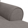 Chaise Lounge z Fartuszkiem 3 pcs Ciemnoszary tkanina
