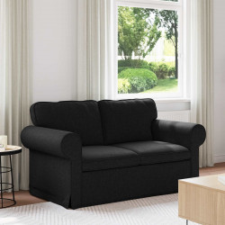 Sofa Czarny 155 x 82 x 80 cm tkanina