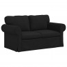 Sofa Czarny 155 x 82 x 80 cm tkanina
