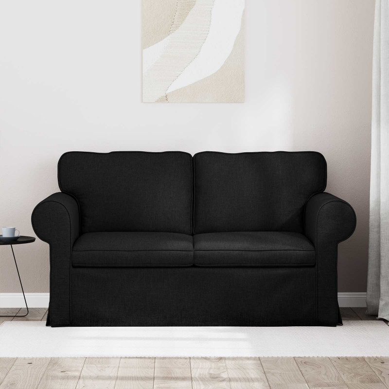 Sofa Czarny 155 x 82 x 80 cm tkanina