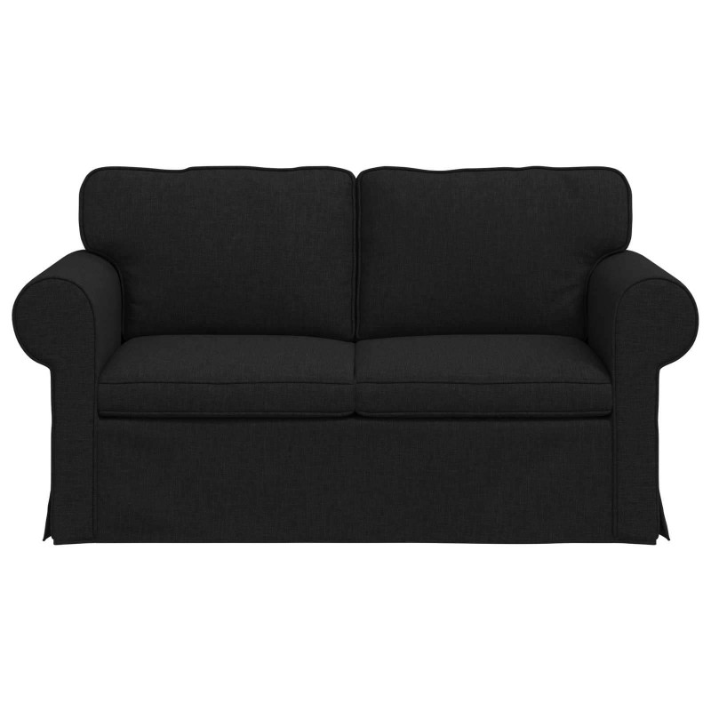 Sofa Czarny 155 x 82 x 80 cm tkanina