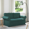 Sofa Ciemna zieleń 155 x 82 x 80 cm tkanina