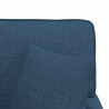 Chaise Lounge z Fartuszkiem z poduszką 3 pcs Niebieski tkanina