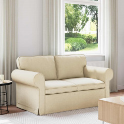 Sofa Kremowy 155 x 82 x 80 cm tkanina