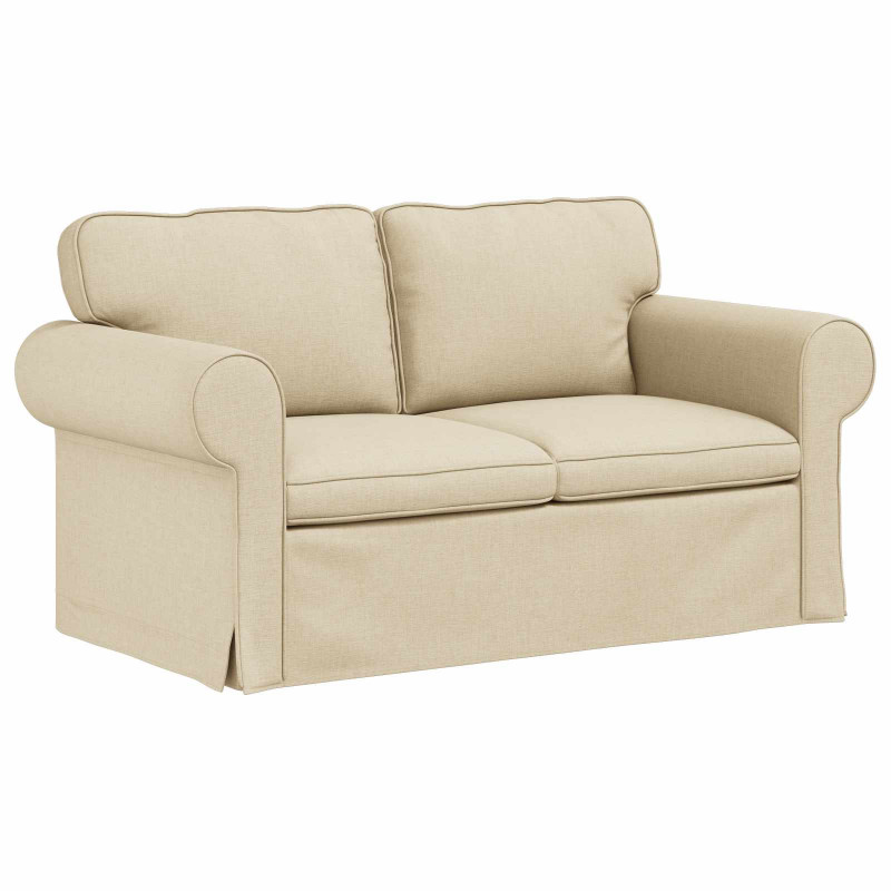 Sofa Kremowy 155 x 82 x 80 cm tkanina