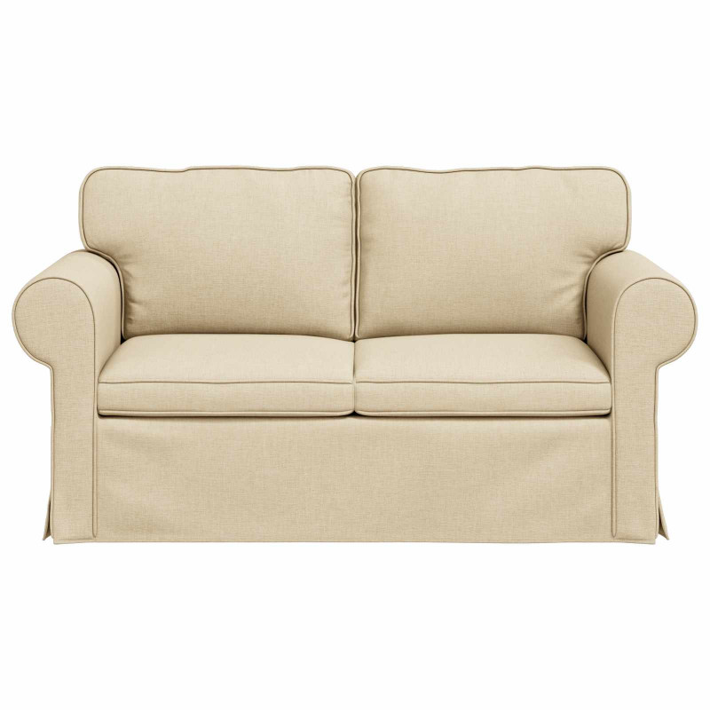 Sofa Kremowy 155 x 82 x 80 cm tkanina