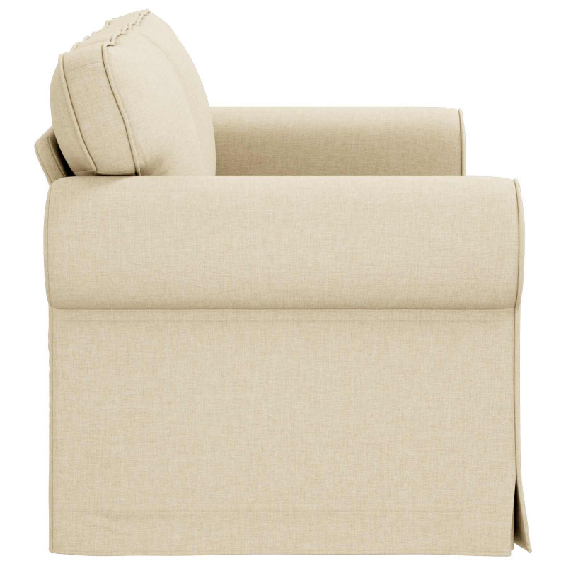 Sofa Kremowy 155 x 82 x 80 cm tkanina
