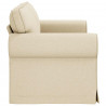 Sofa Kremowy 155 x 82 x 80 cm tkanina